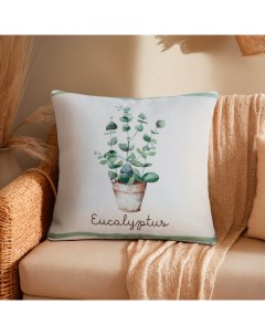 Наволочка декоративная "" Eucalyptus (вид 2), 48 х 48 см, 100% хлопок Этель