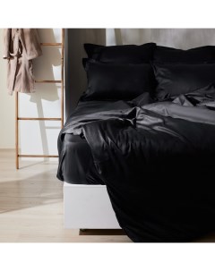 Простыня на резинке SL Home Tencel 200*200+30 см, цв. чёрный Sima-land home