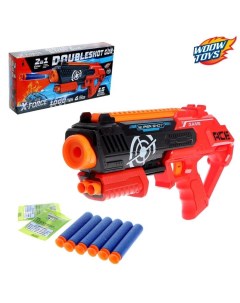 Бластер DOUBLESHOT GUN, стреляет мягкими и гелевыми пулями Woow toys