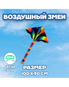 Воздушный змей «Радуга», с леской, цвета МИКС Funny toys