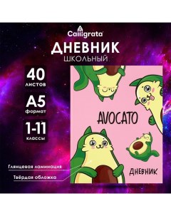 Дневник универсальный для 1-11 классов, Avocato, твердая обложка 7БЦ, глянцевая ламинация, 40 листов Calligrata