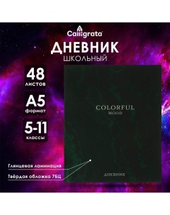 Дневник для 5-11 классов, Colorful Mood, твердая обложка 7БЦ, глянцевая ламинация, 48 листов Calligrata