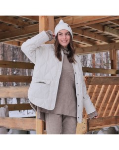 Куртка стеганая Oversize размер 42, цвет молочный Mist