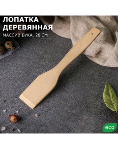 Лопатка блинная деревянная, 28 см, массив бука Доброе дерево