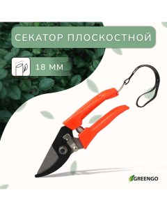 Секатор плоскостной, 7" (18 см), с пластиковыми ручками Greengo