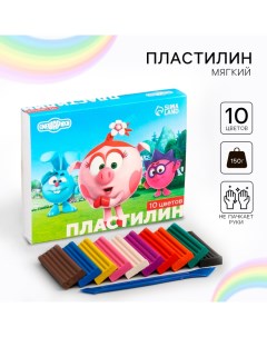 Пластилин 10цв 150г Смешарики