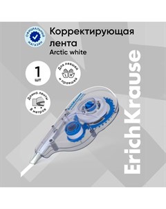 Корректирующая лента 5 мм х 8 м, Arctic white, супер-белая, европодвес Erichkrause