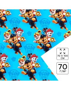 Упаковочная бумага, 70х100 см, Щенячий патруль Paw patrol