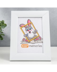 Фоторамка пластик 10х15 см 1081 белый Keep memories