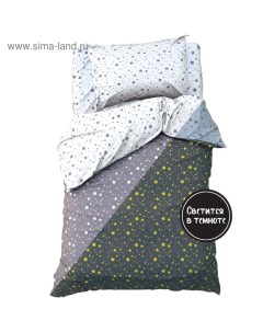 Постельное белье 1,5 сп "Starry sky", 143х215 см, 150х214 см, 50х70 см -1 шт, 100% хлопок, бязь Этель