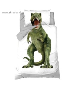 Постельное белье "" 1,5 сп Green Dino 143х215 см, 150х214 см, 50х70 см -1 шт Этель