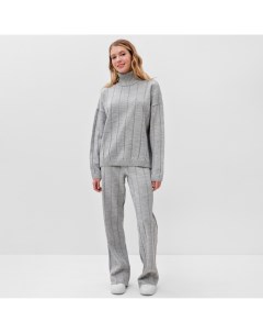 Костюм женский (джемпер+брюки) : Knitwear collection цвет светло-серый, р-р 42-44 Minaku