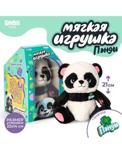 Мягкая игрушка «Панда» со значком Milo toys