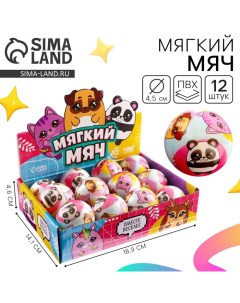 Мяч детский мягкий «Вместе веселее», пухлики 4,5 см, в шоубоксе Funny toys