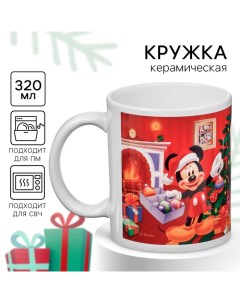 Кружка керамическая новогодняя «С Новым годом!», 320 мл, Микки Маус Disney