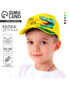 Кепка детская для мальчика Roar Roar, цвет жёлтый, р-р 54 Overhat kids