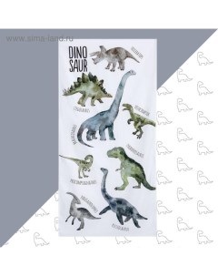 Полотенце "" Dinosaur, 70х140 см, 100% хлопок 160гр/м2 Этель