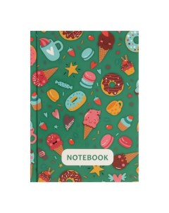 Блокнот А6, 40 листов в клетку Candy Notebook, твёрдая обложка, глянцевая ламинация, блок офсет Calligrata