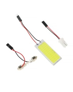 Светодиодная лампа, 12 В, 36 SMD, белый свет, 2 переходника Cartage