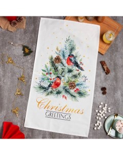 Полотенце "Сhristmas bells" 40x73 см, 100%хл, саржа 190 г/м2 Этель