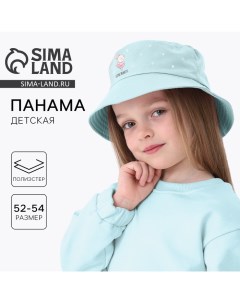 Панама детская для девочки Little Princess, цвет голубой, р-р 48-50 Overhat kids