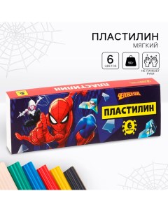 Пластилин 6 цветов 90 г "Человек-паук" Marvel