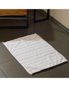 Коврик махровый SL HOME: Lines "Блан де Блан" 50х70 см, 100% хлопок, 750 г/м2 Sima-land home