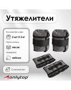 Утяжелители, со сменным весом, 2 шт. ? 2 кг, цвет МИКС Onlytop