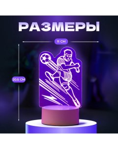 Светильник "Футболист" LED RGB от сети 9,5х11х20,5 см Risalux