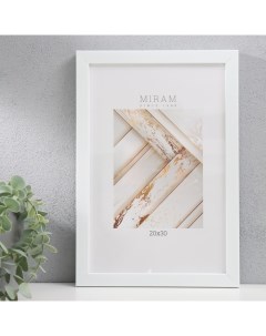 Фоторамка пластик "МИРАМ" 20х30 см, 641861 белый (пластиковый экран) Miram