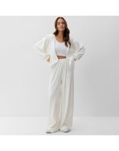 Костюм женский (толстовка и брюки) Plushy р. 48-50, белый Kaftan