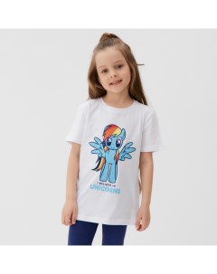 Футболка детская "Rainbow Dash", Мой маленький пони, рост 86-92, белый Kaftan