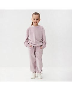 Костюм детский (свитшот, брюки) Plushy р.30 (98-104), лиловый Kaftan