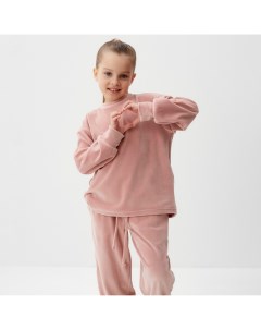 Костюм детский (свитшот, брюки) Plushy р.30 (98-104), розовый Kaftan