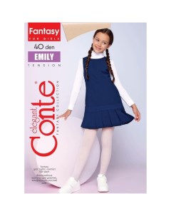 Колготки детские с ажурным рисунком Emily, рост 128-134 см, цвет bianco Conte elegant