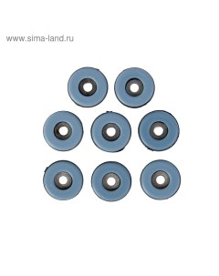 Накладка мебельная круглая, d=25 мм, 8 шт., полимерная, цвет серый Tundra