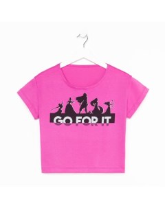 Футболка "Go for it" Принцессы, цвет розовый Kaftan