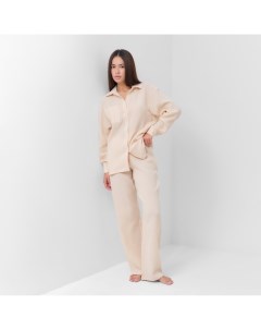 Комплект женский (рубашка, брюки) "Basic" р. 44-46, молочный Kaftan