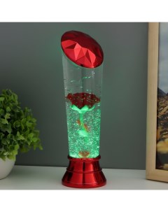 Лава-лампа "Роза" LED от батареек 3хАА USB красный 7,5х6,5х25см Risalux