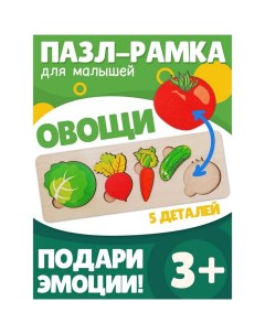 Рамка-вкладыш «Овощи», 5 элементов Нескучные игры