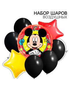 Букет из шаров "Мышонок",фольга, латекс, набор из 8 шт., Микки Маус Disney