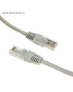 Патч-корд Gembird PP12e-5M, UTP 5е кат., RJ-45(m)-RJ-45(m), 5 м, серый