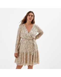 Платье женское plus-size, р.50, бежевый Mist