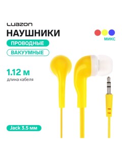 Наушники Luazon LN-2, вакуумные, плоский провод, МИКС Luazon home