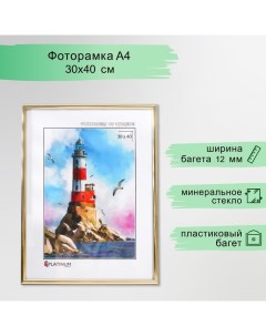 Фоторамка пластик "Радуга" 30х40 см, золото Platinum