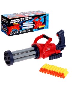 Бластер Monstergun, 20 пуль, стреляет мягкими пулями X-force