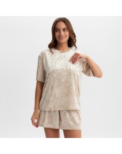 Комплект женский (футболка и шорты) Velvet р. 44-46, бежевый Kaftan