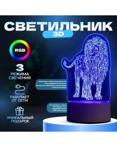 Светильник "Лев" LED RGB от сети 9,5х13х18,9 см Risalux