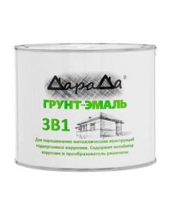 Грунт-эмаль 3 в 1 быстросохнущий, «», 1.8 кг, коричневый, ГОСТ Дарада