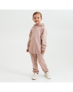 Костюм детский (худи, брюки) Casual Collection KIDS цвет пудровый, рост 122 Minaku